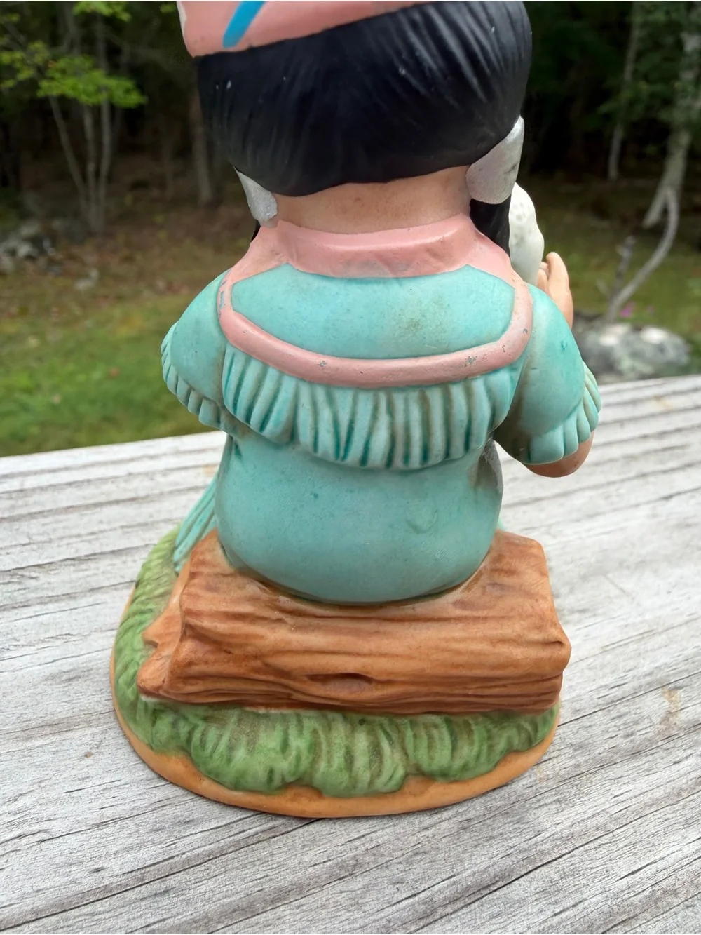 Vintage HOMCO Figurine | Native American Girl with Lamb